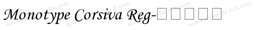 Monotype Corsiva Reg字体转换